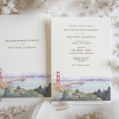 San Francisco Gate Destination Wedding Invitation Kaart