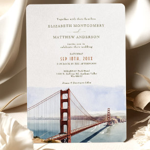 San Francisco Gate Destination Wedding Invitation Kaart
