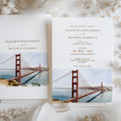 San Francisco Gate Destination Wedding Invitation Kaart