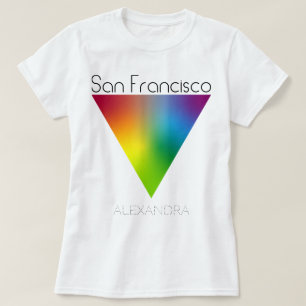 San Francisco Gay LGBT Pride Rainbow Triangle Naam T-shirt