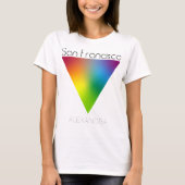 San Francisco Gay LGBT Pride Rainbow Triangle Naam T-shirt (Voorkant)