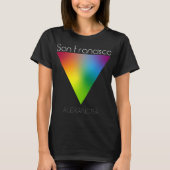 San Francisco Gay LGBT Queer Rainbow Triangle Naam T-shirt (Voorkant)