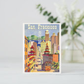 San Francisco gebouwen, straatcentrum, tram Briefkaart (Staand voorkant)
