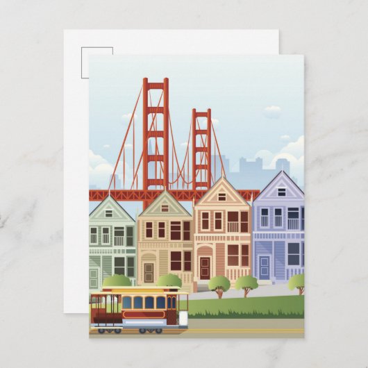 San Francisco | Gedekte dames Briefkaart (Voorkant / Achterkant)