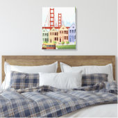 San Francisco | Gedekte dames Canvas Afdruk (Insitu (Slaapkamer))