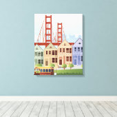 San Francisco | Gedekte dames Canvas Afdruk (Insitu (Houten vloer))