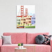 San Francisco | Gedekte dames Canvas Afdruk (Insitu (Woonkamer))