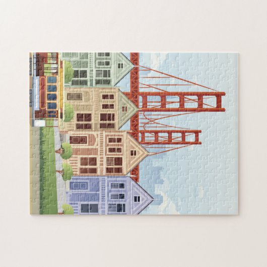 San Francisco | Gedekte dames Legpuzzel (Horizontaal)