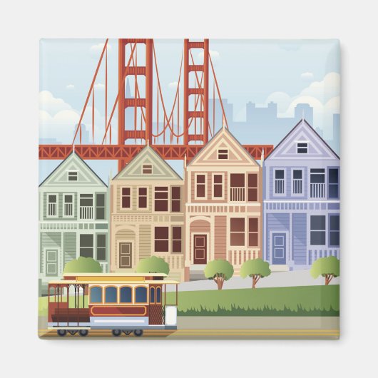 San Francisco | Gedekte dames Magneet (Voorkant)