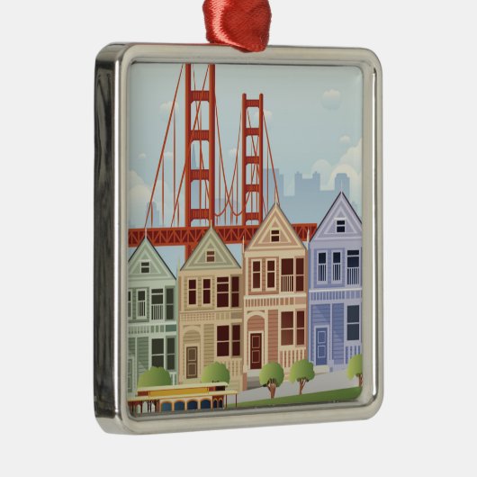 San Francisco | Gedekte dames Metalen Ornament (Rechts)