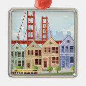 San Francisco | Gedekte dames Metalen Ornament (Voorkant)