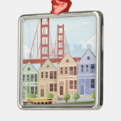 San Francisco | Gedekte dames Metalen Ornament (Links)