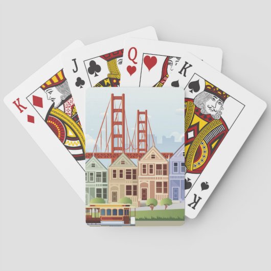 San Francisco | Gedekte dames Pokerkaarten (Achterkant)
