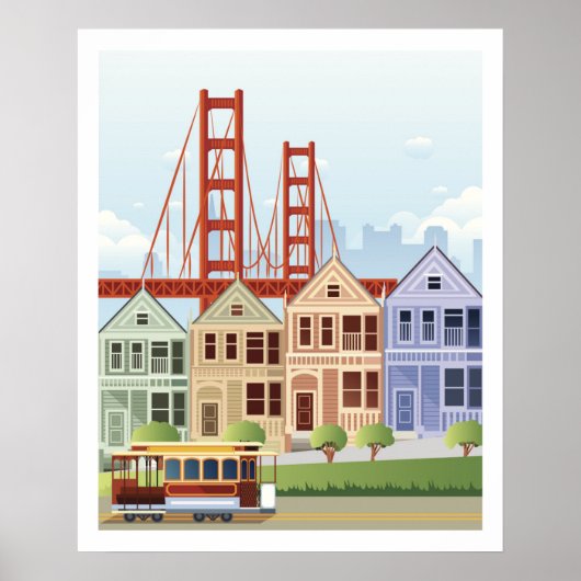 San Francisco | Gedekte dames Poster (Voorkant)