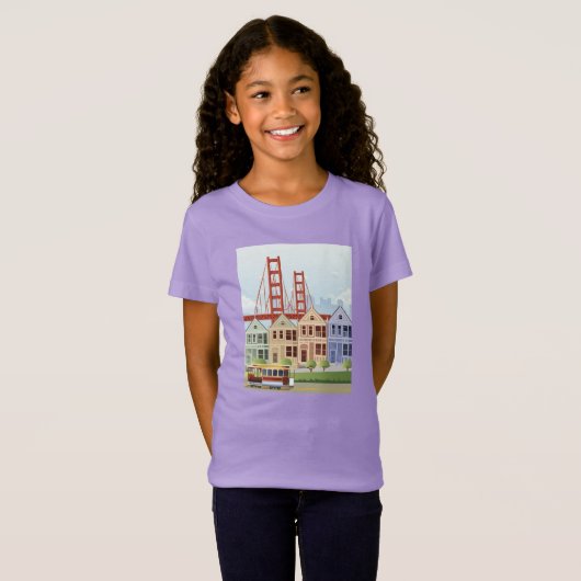 San Francisco | Gedekte dames T-shirt (Voorkant volledig)