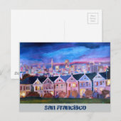 San Francisco gefinteerde dames Briefkaart (Voorkant / Achterkant)