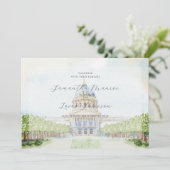 San Francisco geïllustreerde bruiloft Kaart (Staand voorkant)