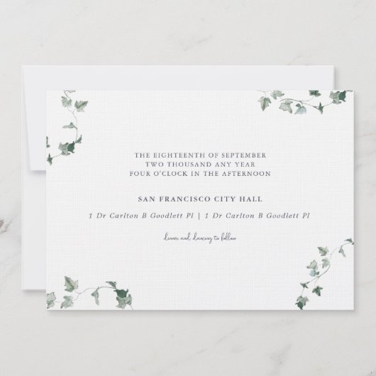 San Francisco geïllustreerde bruiloft Kaart (Achterkant)