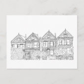 San Francisco geschilderde dames schets Briefkaart (Voorkant)