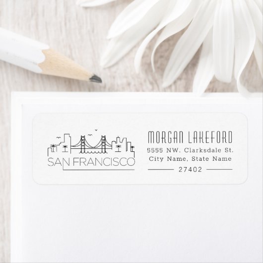 San Francisco gestileerde skyline | Etiket (Insitu)