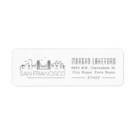 San Francisco gestileerde skyline | Etiket