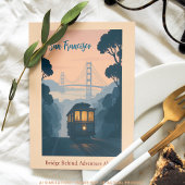  San Francisco GGB, Schilderachtig reizen met de k Briefkaart