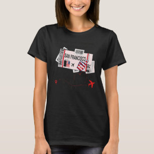 San Francisco Girl - San Francisco Boarding Pass P T-shirt