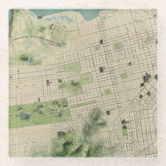 San Francisco Glazen Onderzetter (Voorkant)