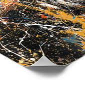 San Francisco Golden Gate Abstracte Druppel Schild Poster (Hoek)