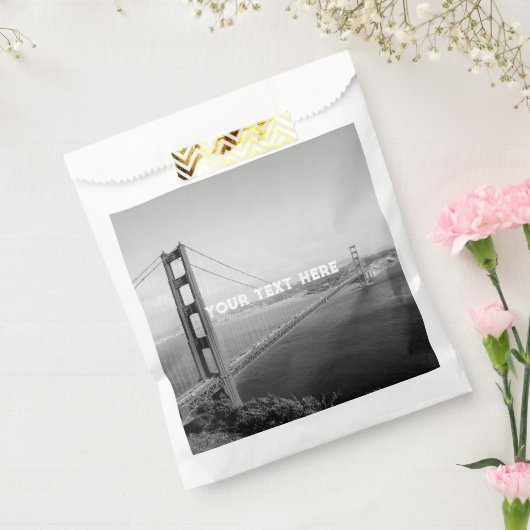 San Francisco Golden Gate Black White Vintage Bedankzakje (Gezegeld)