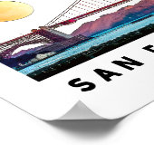 San Francisco Golden Gate Bridge Architecture Art Poster (Hoek)