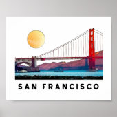 San Francisco Golden Gate Bridge Architecture Art Poster (Voorkant)