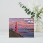 San Francisco Golden Gate Bridge at sunset Briefkaart (Staand voorkant)