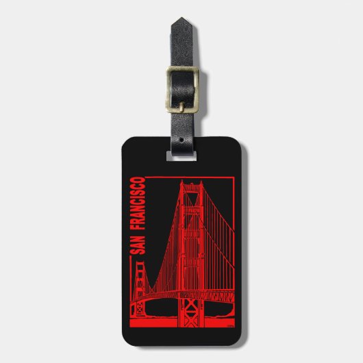 San Francisco-Golden Gate Bridge Bagagelabel (Voorkant verticaal)