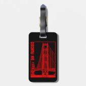 San Francisco-Golden Gate Bridge Bagagelabel (Achterkant verticaal)