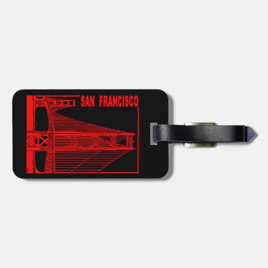 San Francisco-Golden Gate Bridge Bagagelabel (Achterkant horizontaal)