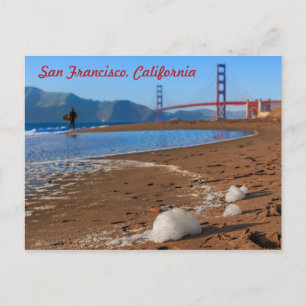 San Francisco Golden Gate Bridge bij zonsondergang Briefkaart