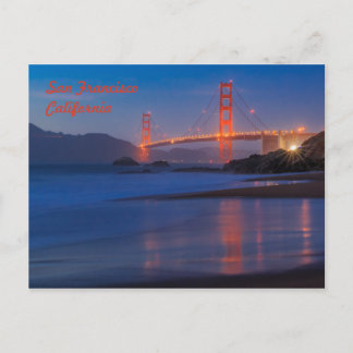 San Francisco Golden Gate Bridge bij zonsondergang Briefkaart