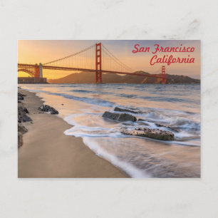 San Francisco Golden Gate Bridge bij zonsondergang Briefkaart