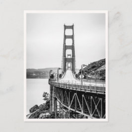 San Francisco Golden Gate Bridge Black & White Briefkaart
