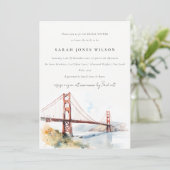 San Francisco Golden Gate Bridge Bridal Shower Kaart (Staand voorkant)