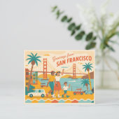 San Francisco Golden Gate Bridge Briefkaart (Staand voorkant)