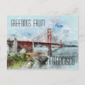 San Francisco Golden Gate Bridge Briefkaart (Voorkant)