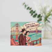 San Francisco Golden Gate Bridge Briefkaart (Staand voorkant)