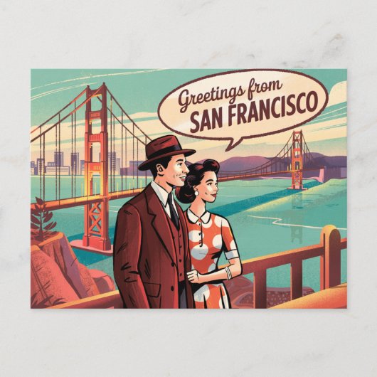 San Francisco Golden Gate Bridge Briefkaart (Voorkant)