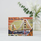 San Francisco Golden Gate Bridge Briefkaart (Staand voorkant)