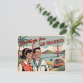 San Francisco Golden Gate Bridge Briefkaart (Staand voorkant)