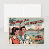 San Francisco Golden Gate Bridge Briefkaart (Voorkant / Achterkant)
