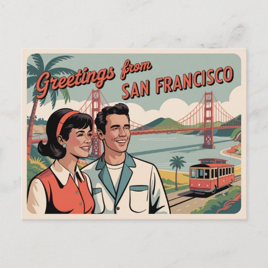 San Francisco Golden Gate Bridge Briefkaart (Voorkant)