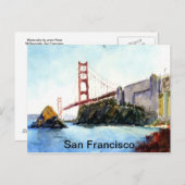San Francisco Golden Gate Bridge Briefkaart (Voorkant / Achterkant)